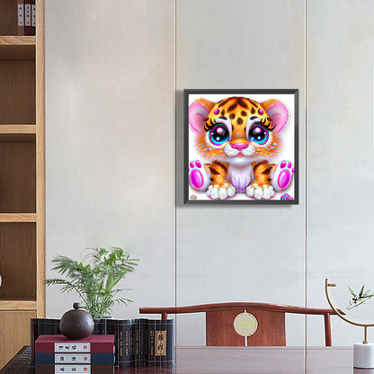 Cute Little Tiger - Full Round Drill Diamond Painting 30*30CM