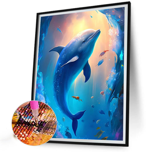 Deep Sea Dolphin - Full Round Drill Diamond Painting 30*40CM