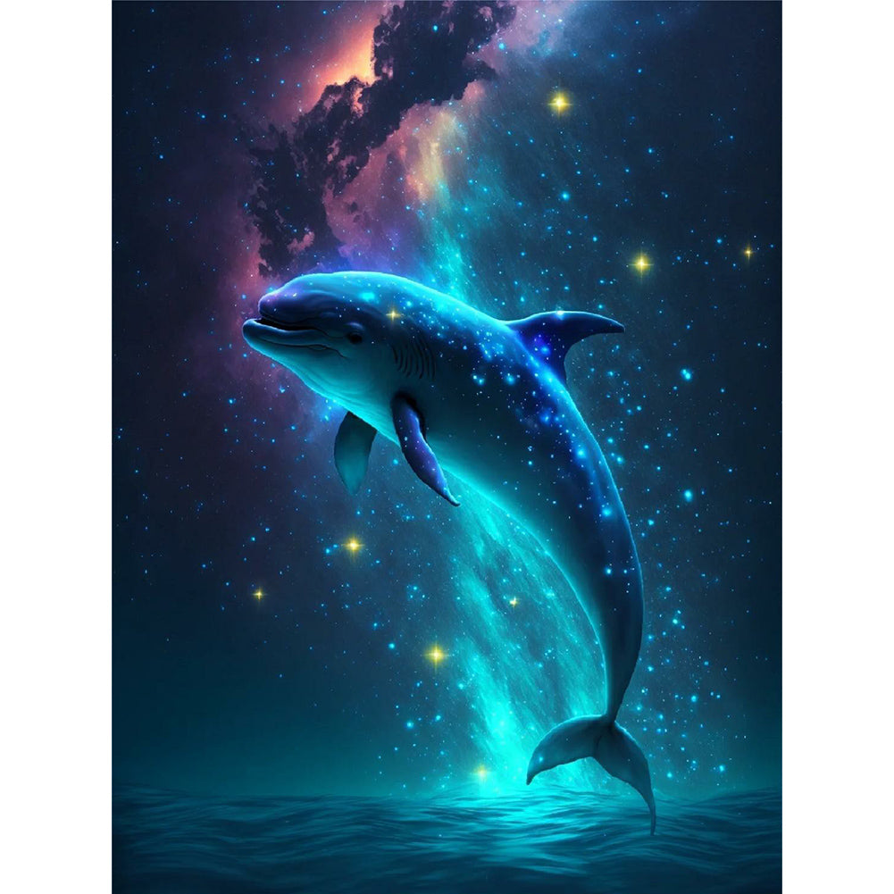 Deep Sea Dolphin - Full Round Drill Diamond Painting 30*40CM
