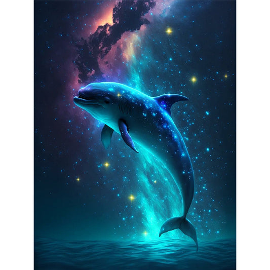 Deep Sea Dolphin - Full Round Drill Diamond Painting 30*40CM