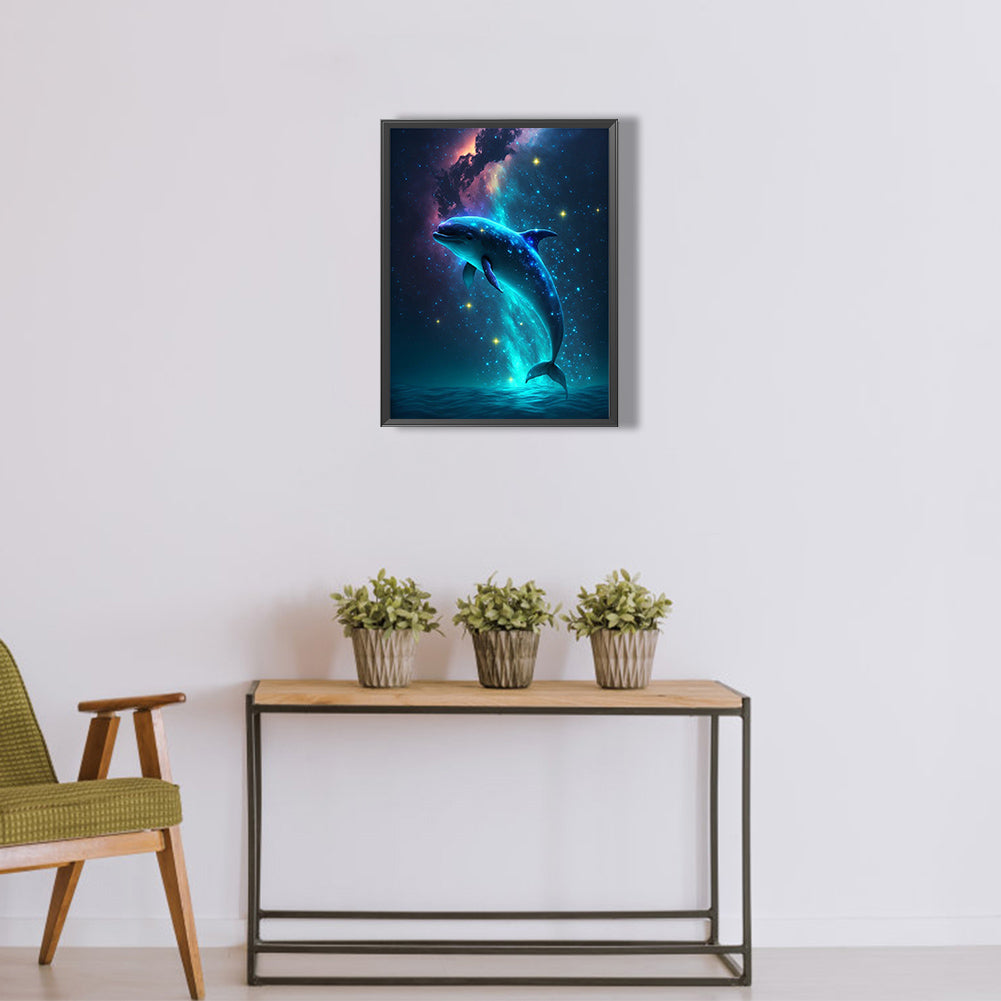 Deep Sea Dolphin - Full Round Drill Diamond Painting 30*40CM