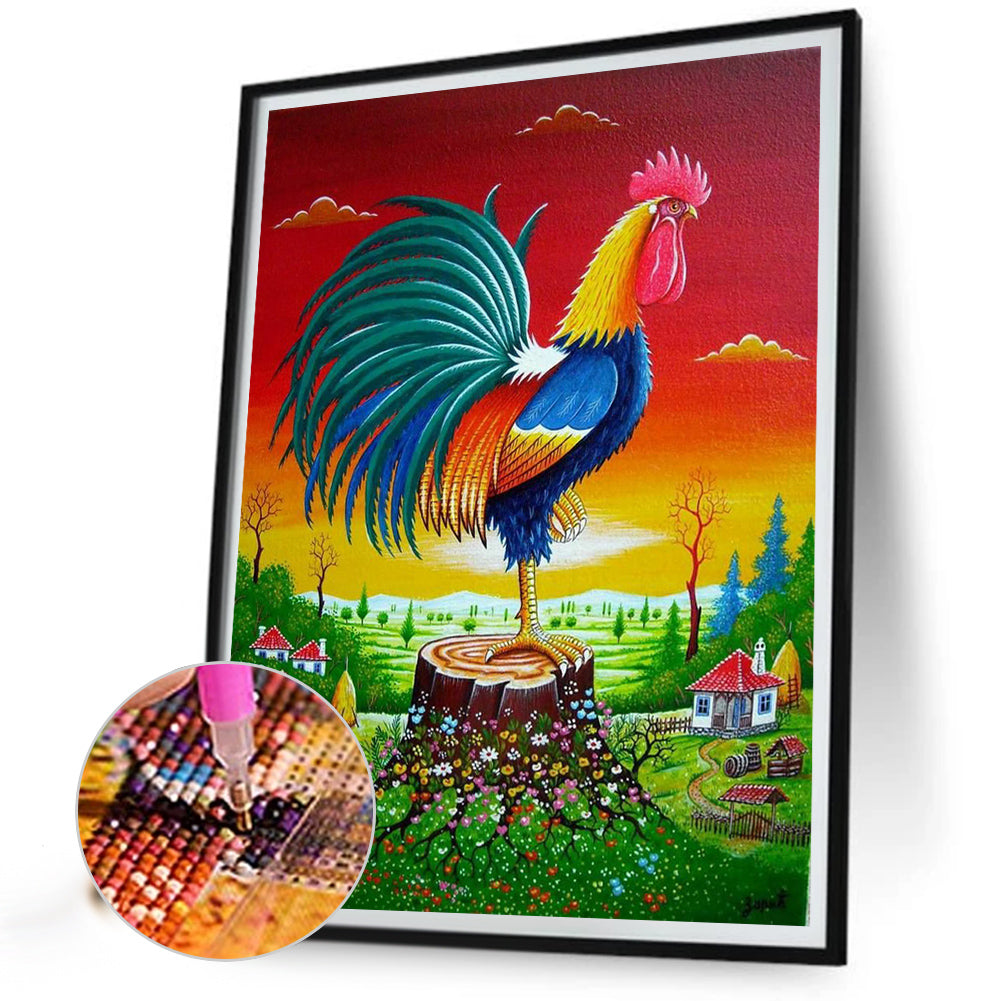 Rooster - Full Round Drill Diamond Painting 30*40CM