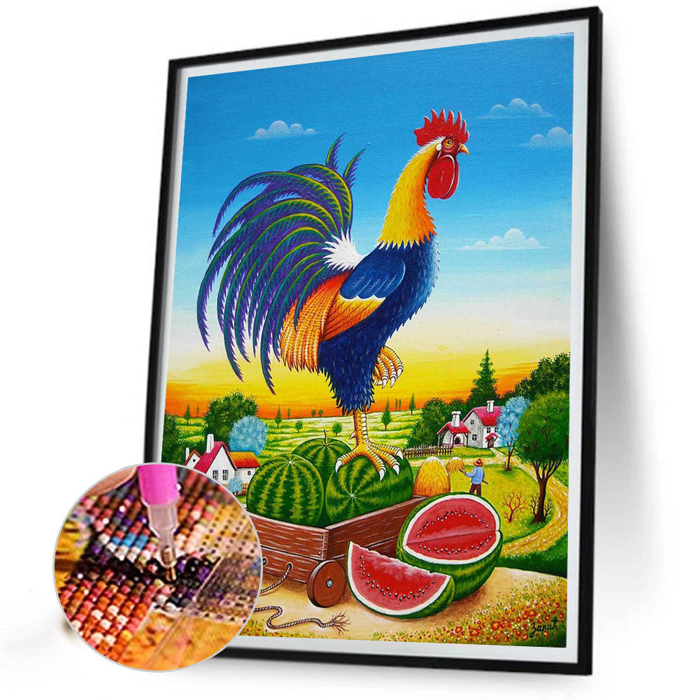 Rooster - Full Round Drill Diamond Painting 30*40CM