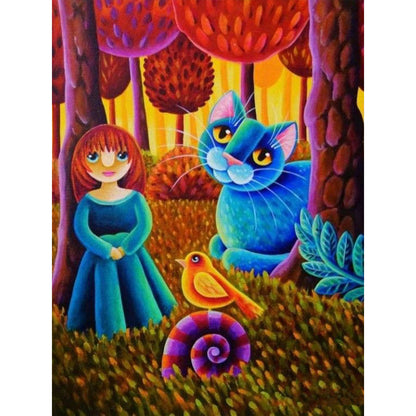 Cat - Full Round Drill Diamond Painting 30*40CM