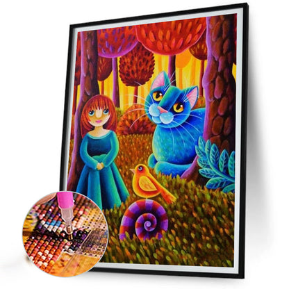 Cat - Full Round Drill Diamond Painting 30*40CM