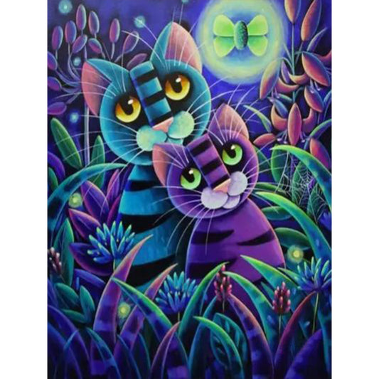 Cat - Full Round Drill Diamond Painting 30*40CM