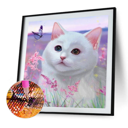 Cat - Full Round Drill Diamond Painting 35*35CM