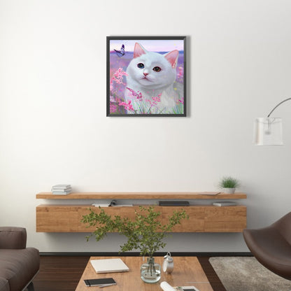 Cat - Full Round Drill Diamond Painting 35*35CM