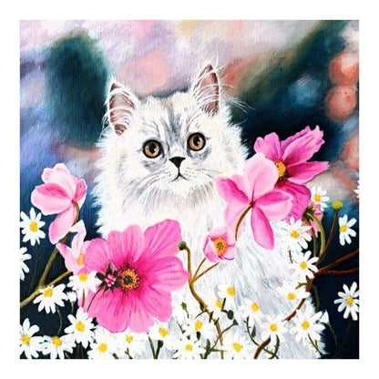 Cat - Full Round Drill Diamond Painting 35*35CM