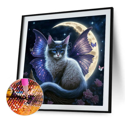 Cat - Full Round Drill Diamond Painting 35*35CM