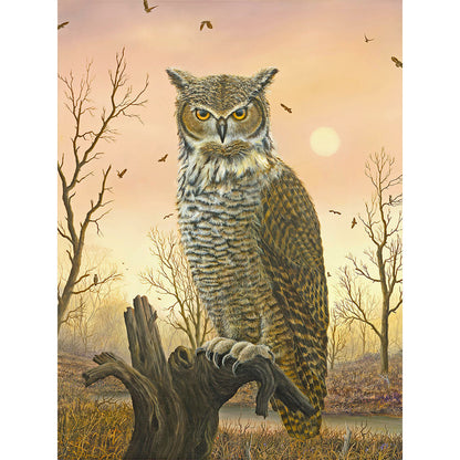 Owl - Full Round Drill Diamond Painting 40*50CM