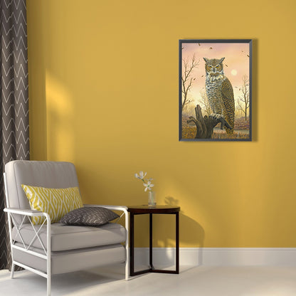 Owl - Full Round Drill Diamond Painting 40*50CM