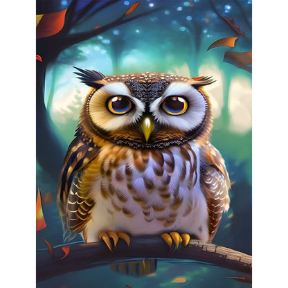 Owl - Full Round Drill Diamond Painting 40*50CM