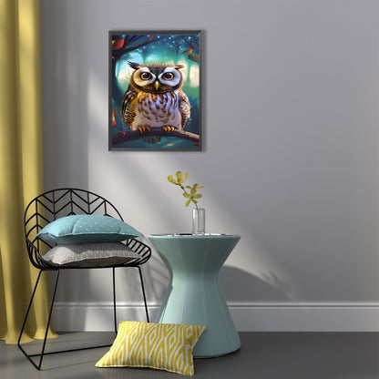 Owl - Full Round Drill Diamond Painting 40*50CM