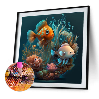 Sea World - Fish - Full Round Drill Diamond Painting 35*35CM