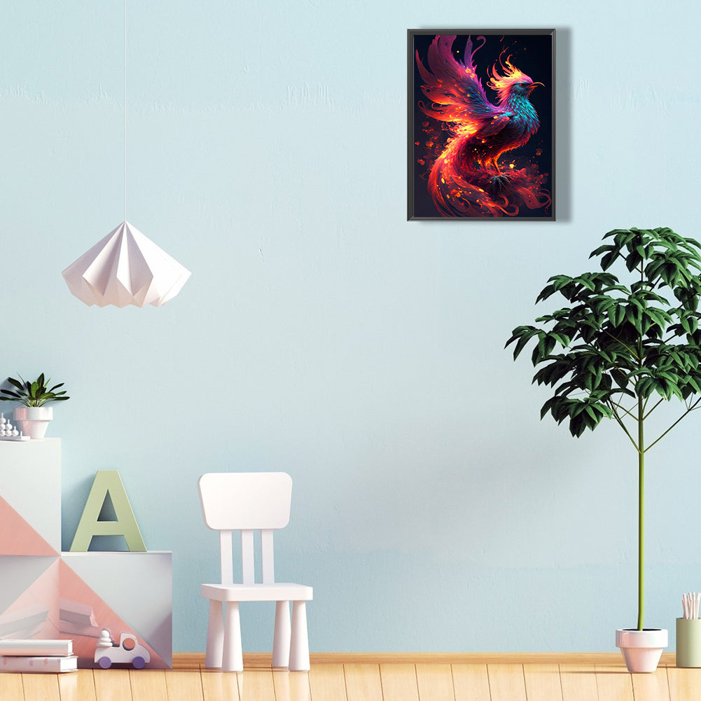 Flaming Phenix - Full Round Drill Diamond Painting 30*40CM
