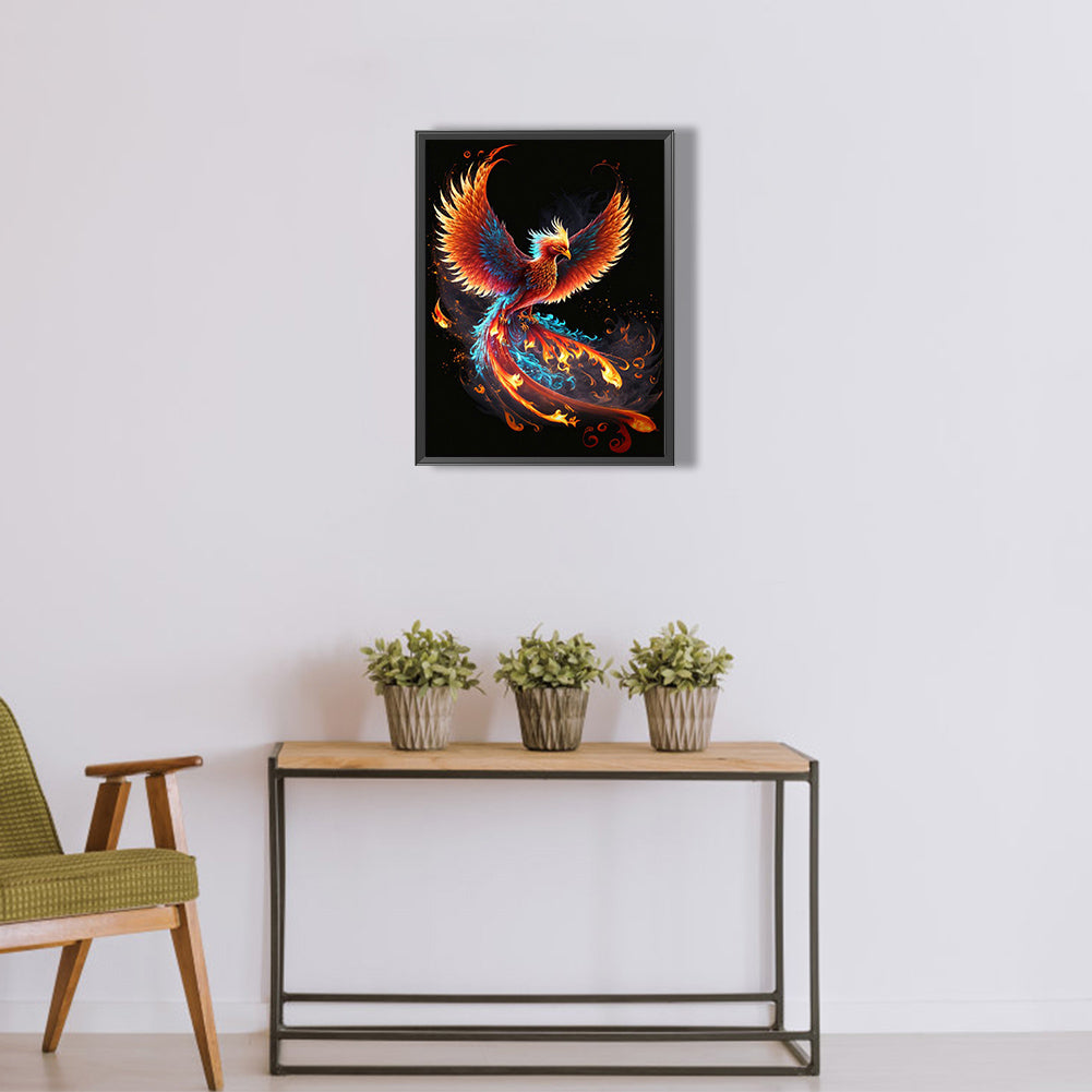 Flaming Phenix - Full Round Drill Diamond Painting 30*40CM