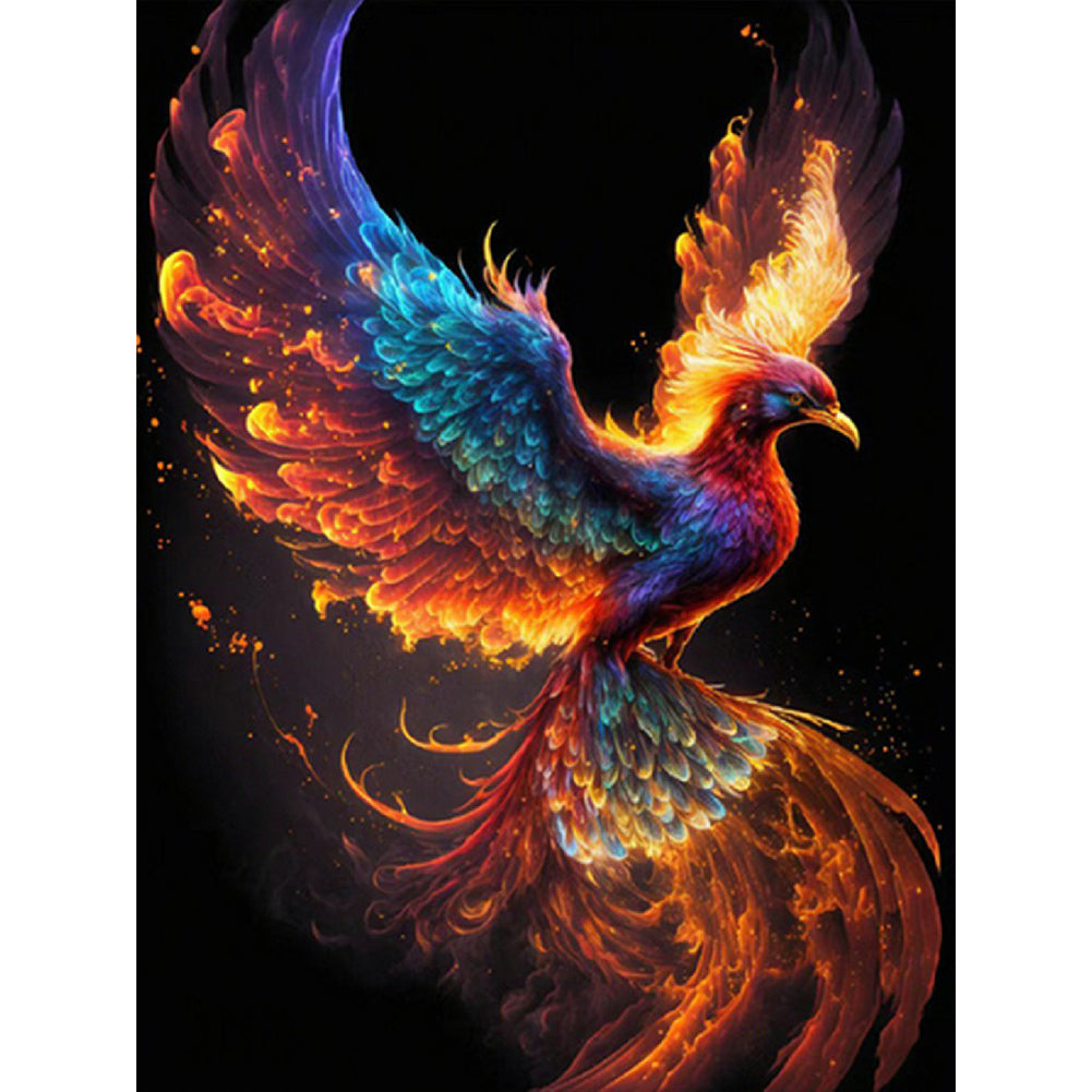 Flaming Phenix - Full Round Drill Diamond Painting 30*40CM