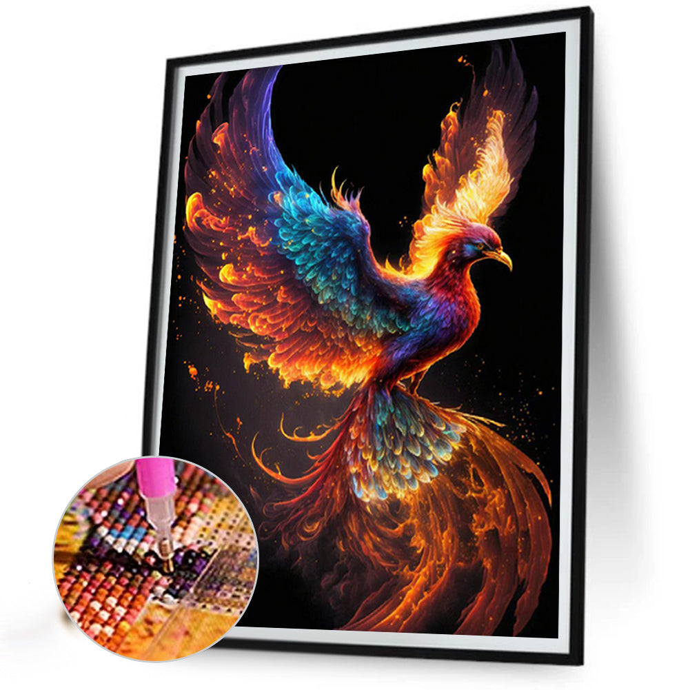 Flaming Phenix - Full Round Drill Diamond Painting 30*40CM