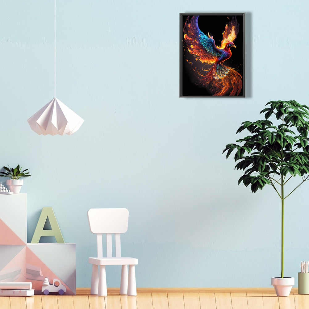 Flaming Phenix - Full Round Drill Diamond Painting 30*40CM