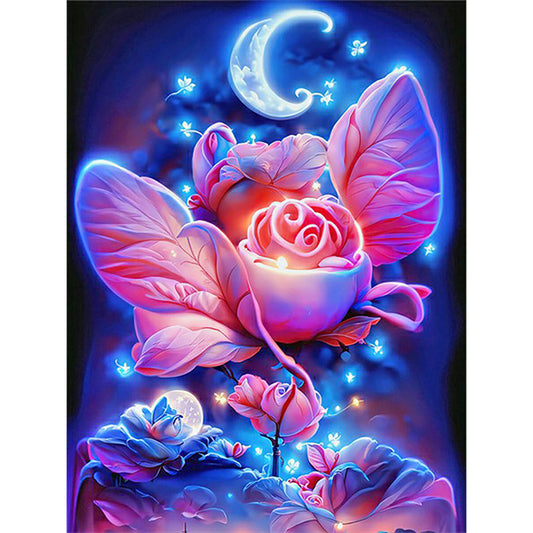 Moonlight Rose - Full Round Drill Diamond Painting 30*40CM