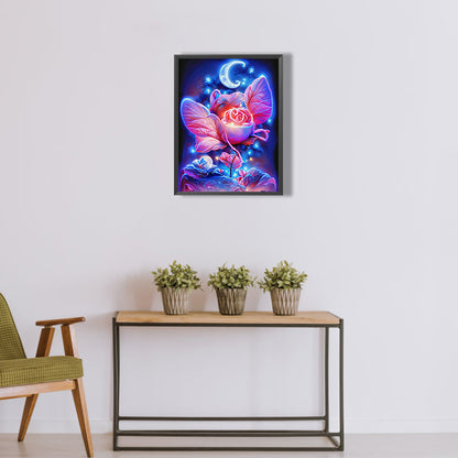Moonlight Rose - Full Round Drill Diamond Painting 30*40CM