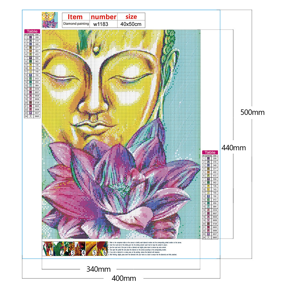 Buddha Statue - Full Round Drill Diamond Painting 40*50CM