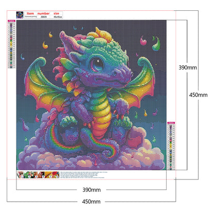 Baby Dragon - Full Round Drill Diamond Painting 45*45CM