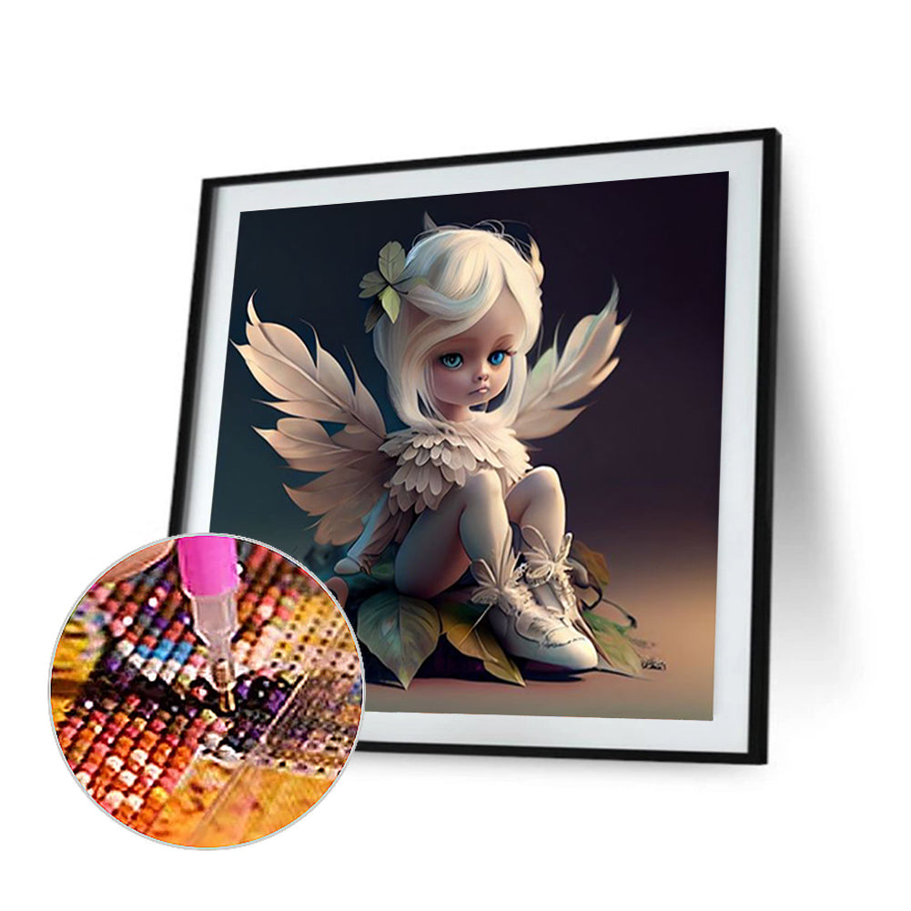 Little Girl With Wings - Full Round Drill Diamond Painting 50*50CM