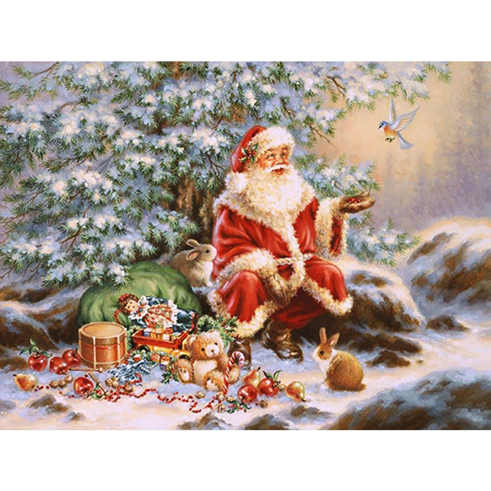 Santa Claus - Full Round Drill Diamond Painting 40*30CM