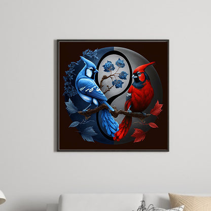 Bird Yin Yang Diagram - Full Round Drill Diamond Painting 50*50CM