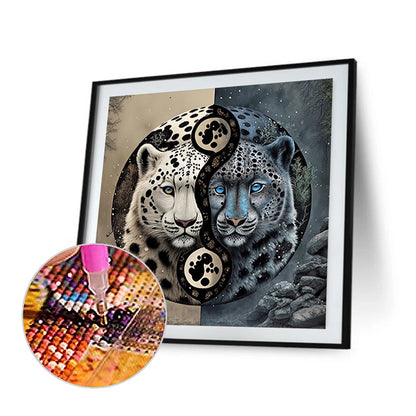 Leopard Yin Yang Diagram - Full Round Drill Diamond Painting 50*50CM