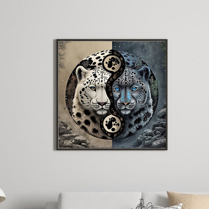 Leopard Yin Yang Diagram - Full Round Drill Diamond Painting 50*50CM