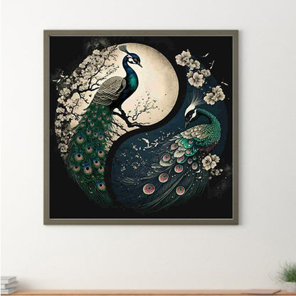 Peacock Yin Yang Diagram - Full Square Drill Diamond Painting 30*30CM