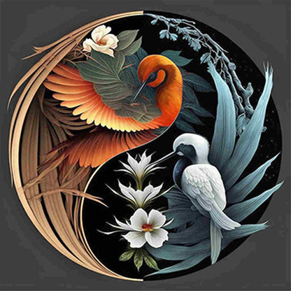 Bird Yin Yang Diagram - Full Square Drill Diamond Painting 30*30CM