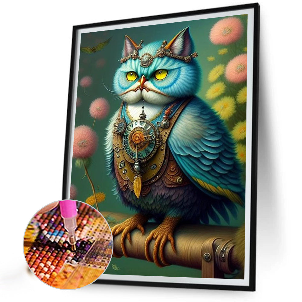Owl -O630*40cm(picture) full-square drill diamond painting