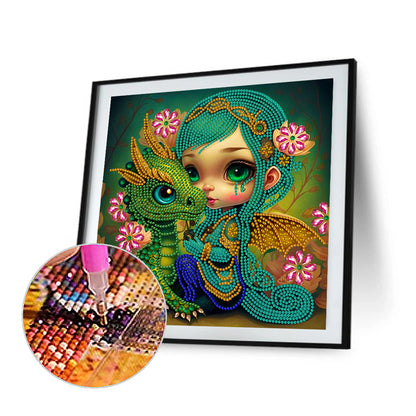 Elf Girl-O630*30cm(canvas) -special shaped drill diamond painting