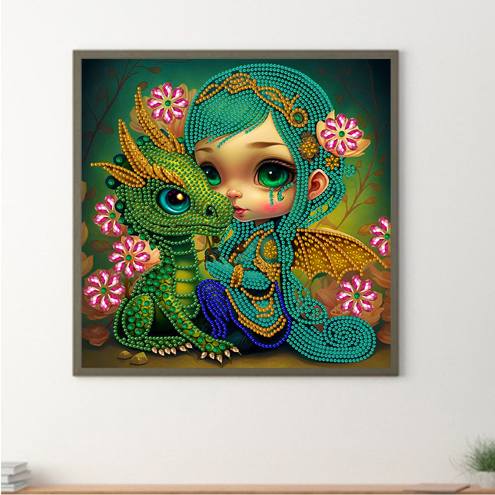 Elf Girl-O630*30cm(canvas) -special shaped drill diamond painting