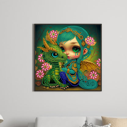 Elf Girl-O630*30cm(canvas) -special shaped drill diamond painting