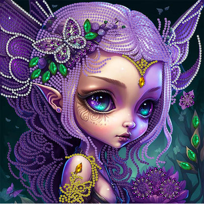 Elf Girl-O630*30cm(canvas) -special shaped drill diamond painting