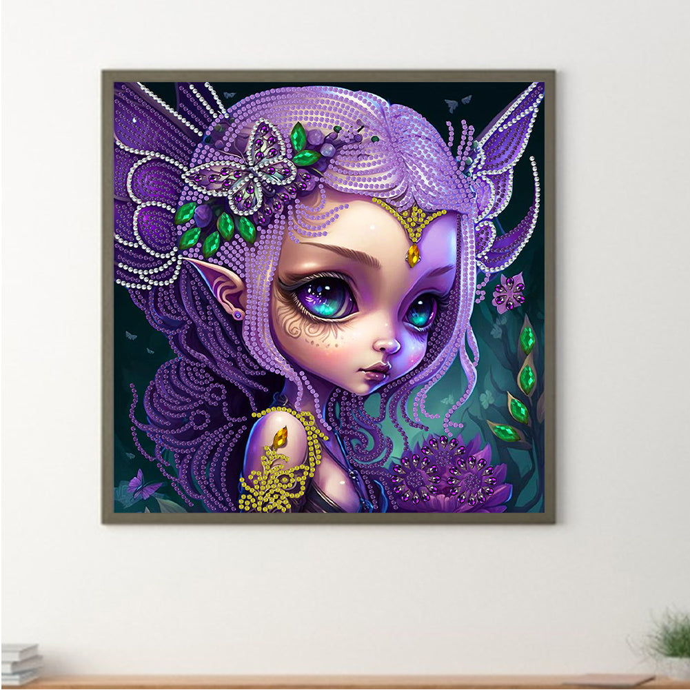 Elf Girl-O630*30cm(canvas) -special shaped drill diamond painting