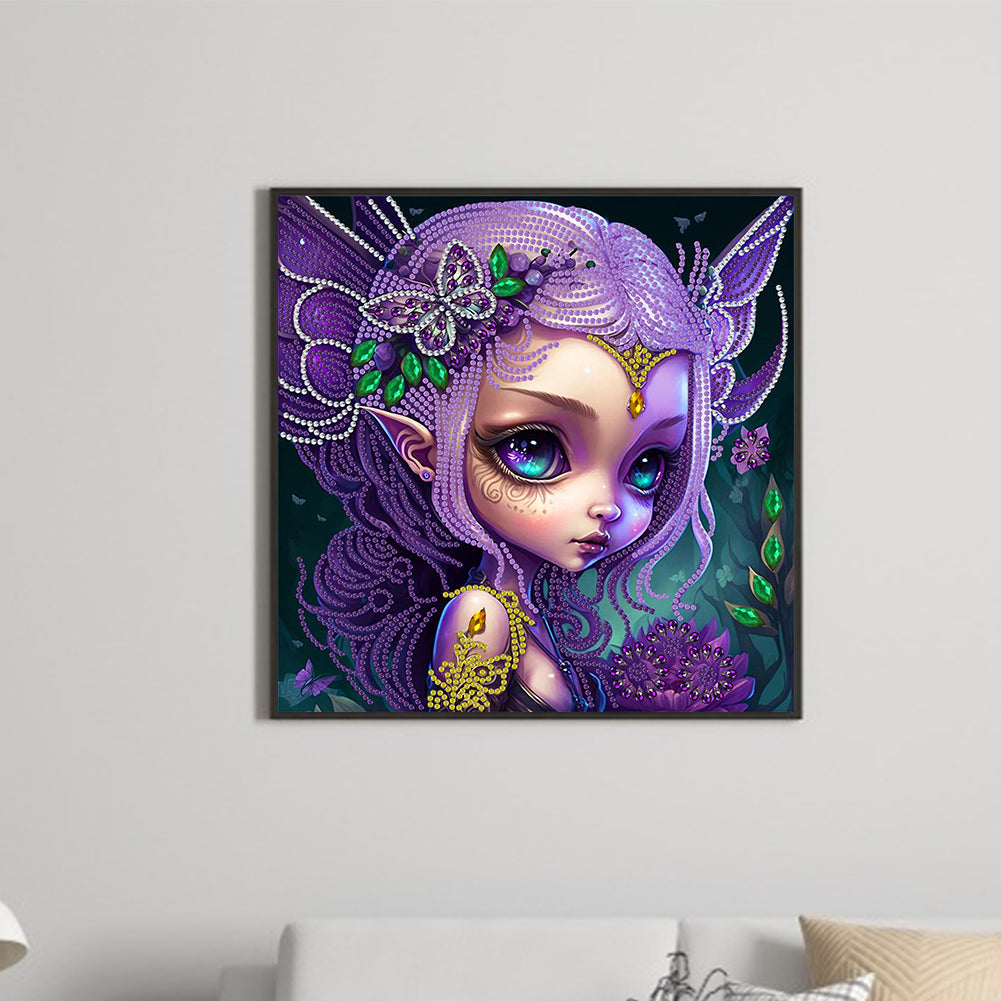 Elf Girl-O630*30cm(canvas) -special shaped drill diamond painting