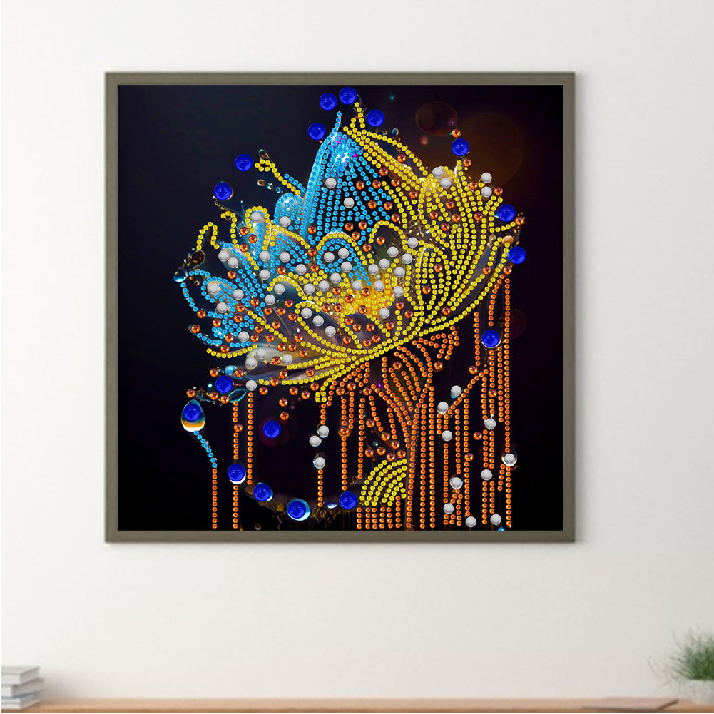 Crystal Flower - Special Shaped Drill Diamond Painting 30*30CM