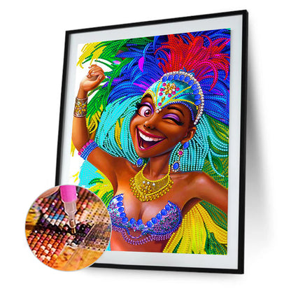 Rave Girl - Special Shaped Drill Diamond Painting 30*40CM