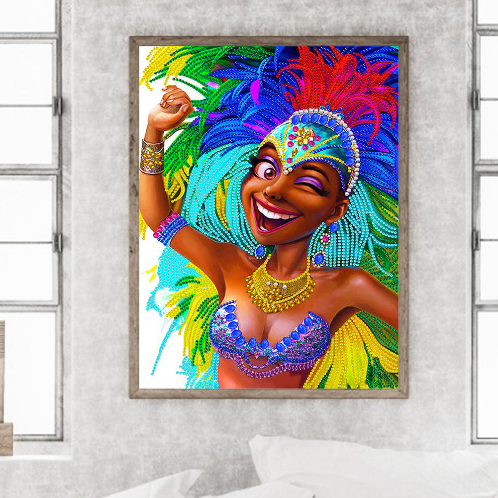 Rave Girl - Special Shaped Drill Diamond Painting 30*40CM