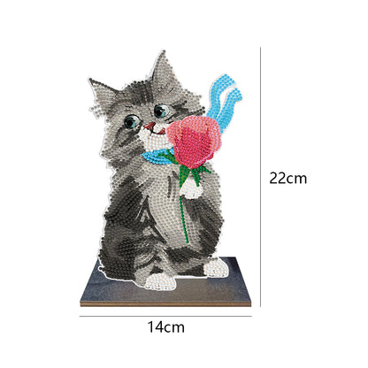 DIY Crystal Diamond Ornament Art Crafts Wooden Point Drilling Ornament Kids Gift