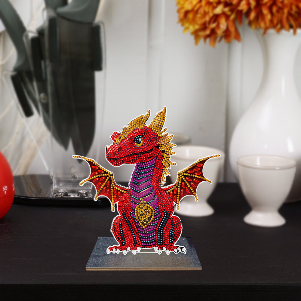 DIY Crystal Diamond Ornament Art Crafts Wooden Point Drilling Ornament Kids Gift