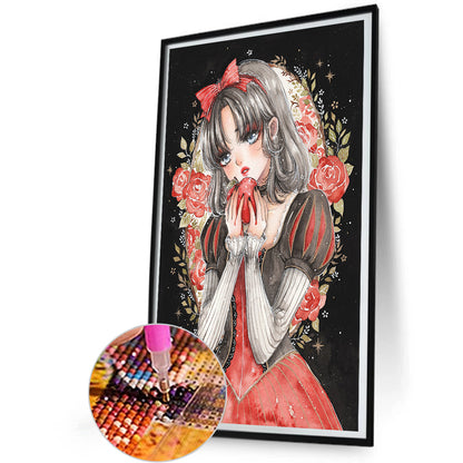 Girl 30*50cm(canvas) full round drill diamond painting