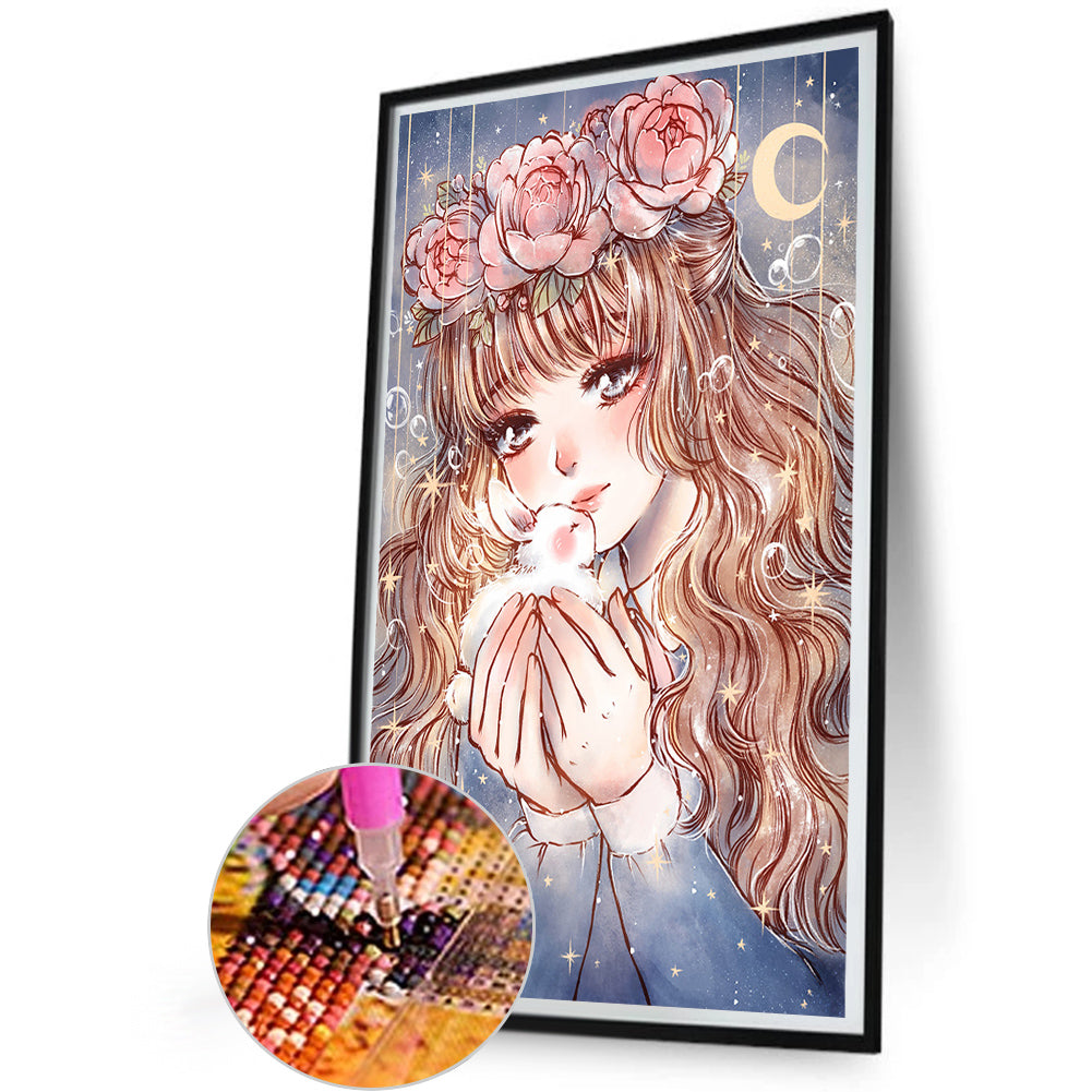 Girl - Full Round Drill Diamond Painting 30*50CM