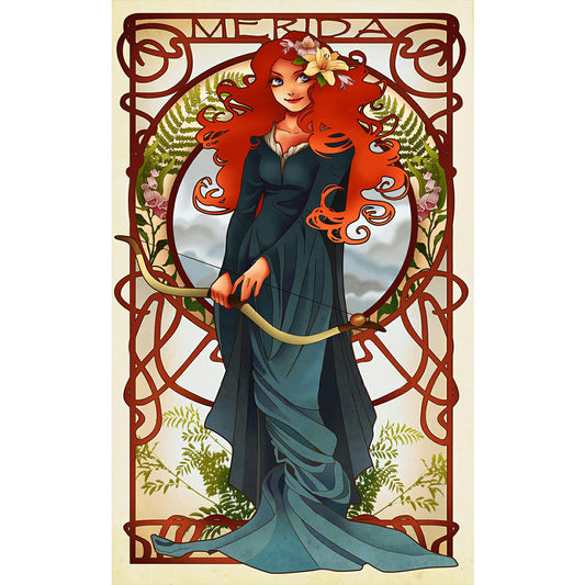 Princess Merida 30*50cm(canvas) full round drill diamond painting